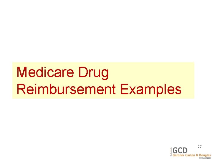 Medicare Drug Reimbursement Examples 27 