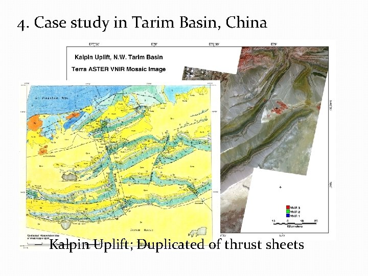 4. Case study in Tarim Basin, China Kalpin Uplift; Duplicated of thrust sheets 