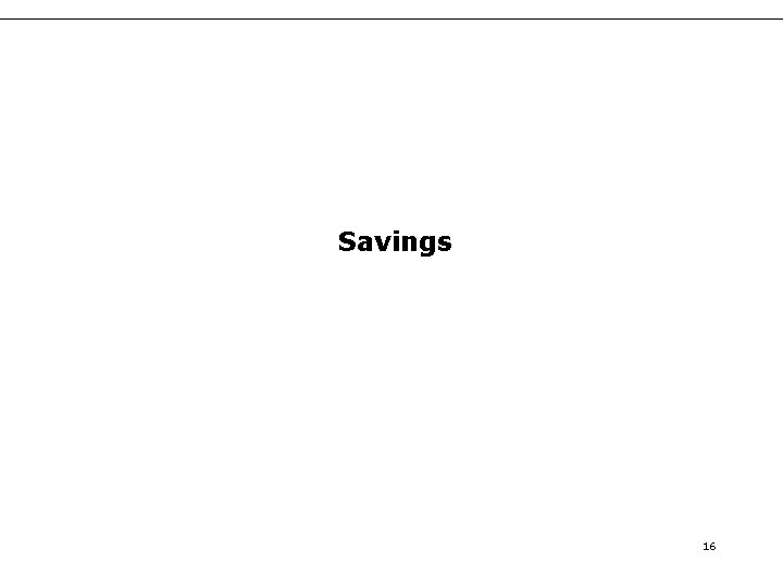 Savings 16 