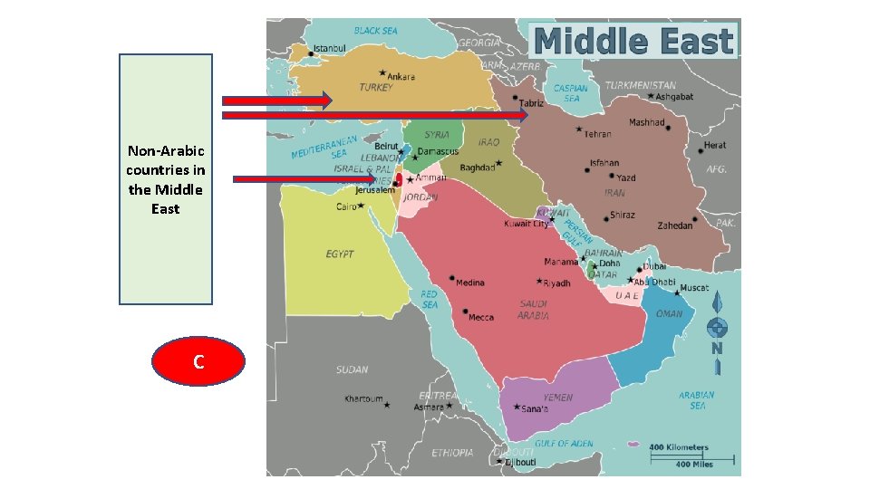 Non-Arabic countries in the Middle East C 