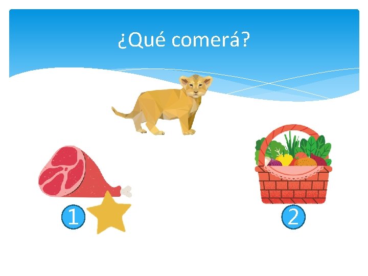 ¿Qué comerá? 1 2 