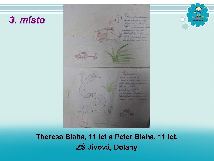 3. místo Theresa Blaha, 11 let a Peter Blaha, 11 let, ZŠ Jívová, Dolany 3. místo Theresa Blaha, 11 let a Peter Blaha, 11 let, ZŠ Jívová, Dolany