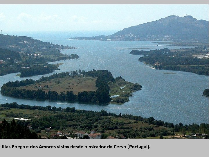 Illas Boega e dos Amores vistas desde o mirador do Cervo (Portugal). 