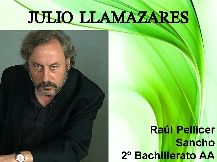 JULIO LLAMAZARES Raúl Pellicer Sancho 2º Bachillerato AA 