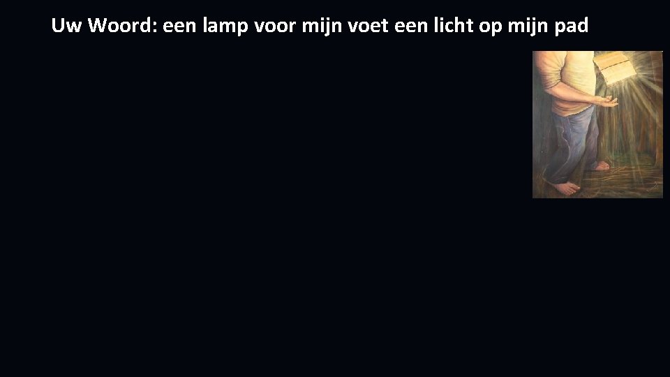 Uw Woord: een lamp voor mijn voet een licht op mijn pad 