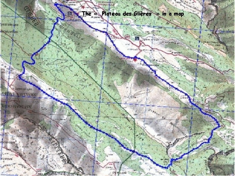 The « Plateau des Glières » in a map 