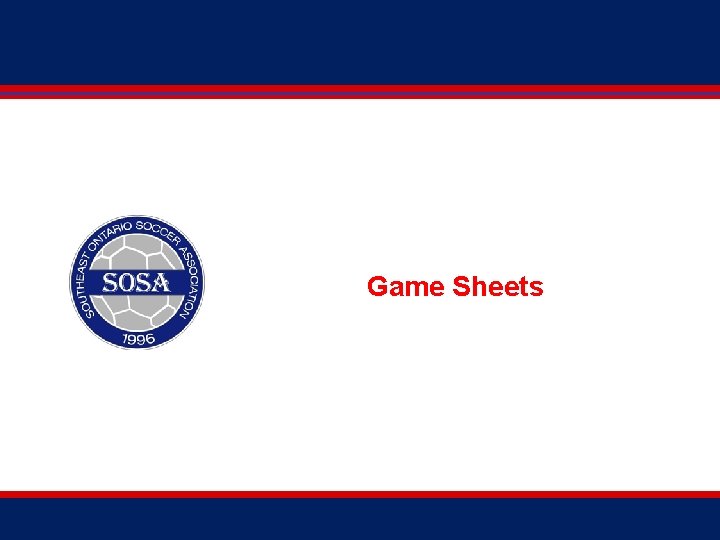 Game Sheets 
