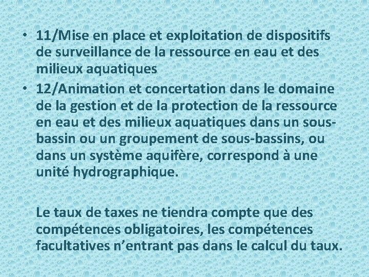  • 11/Mise en place et exploitation de dispositifs de surveillance de la ressource