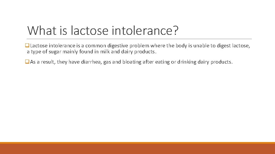 What is lactose intolerance? q. Lactose intolerance is a common digestive problem where the