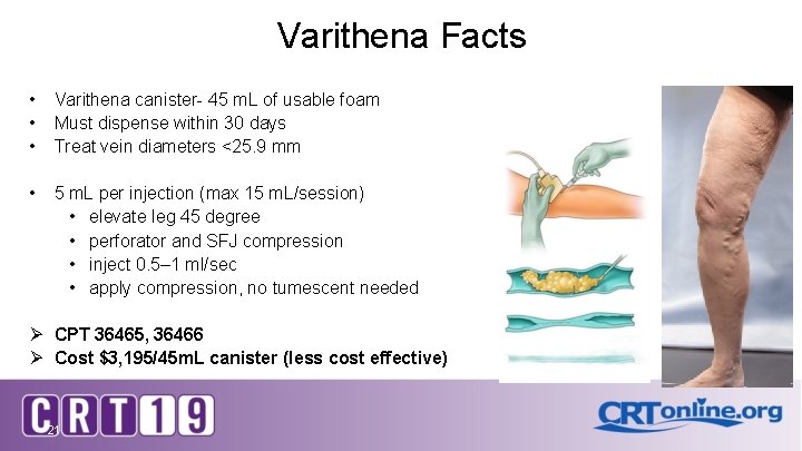 Varithena Facts • • • Varithena canister- 45 m. L of usable foam Must