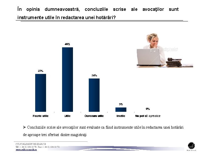 În opinia dumneavoastră, concluziile scrise ale avocaţilor sunt instrumente utile în redactarea unei hotărâri?