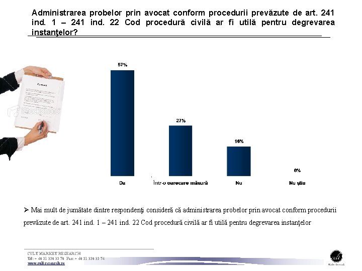 Administrarea probelor prin avocat conform procedurii prevăzute de art. 241 ind. 1 – 241