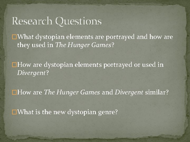 Dystopian Literature A Study And Comparison Of The