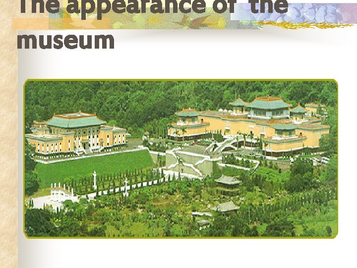 The appearance of the museum 