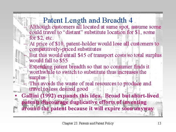 Patent Length and Breadth 4 – Although customers all located at same spot, assume