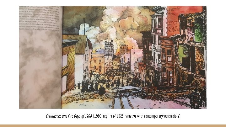 Earthquake and Fire Days of 1906 (1998; reprint of 1923 narrative with contemporary watercolors)