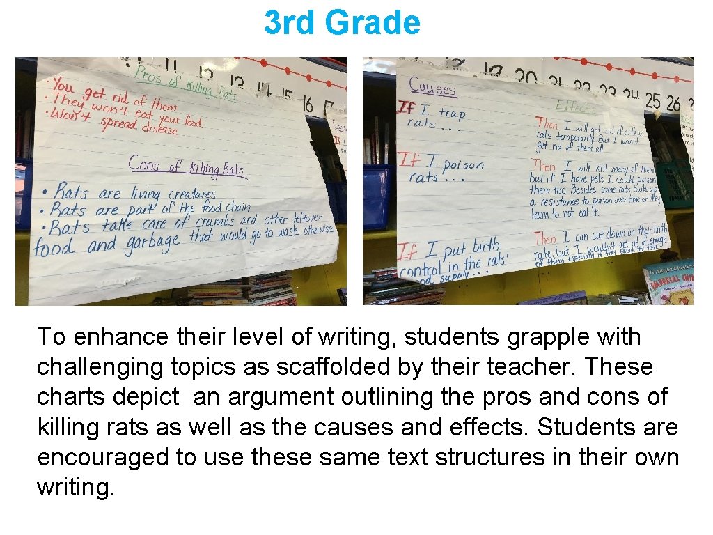 3 rd Grade To enhance their level of writing, students grapple with challenging topics 3 rd Grade To enhance their level of writing, students grapple with challenging topics