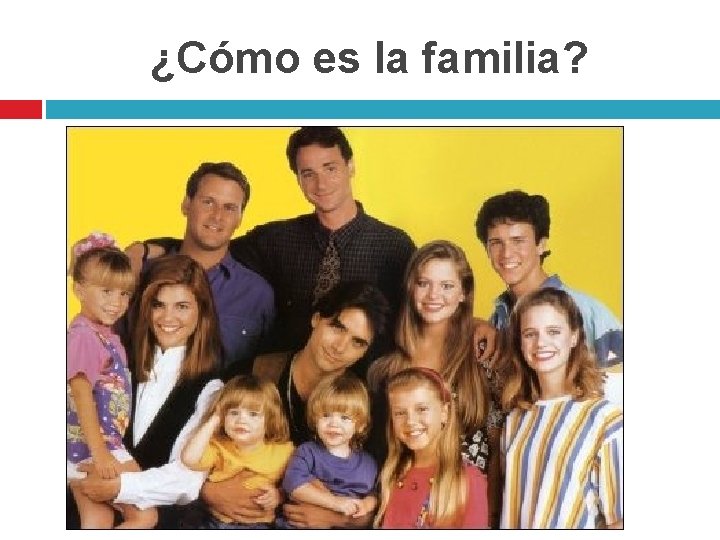 ¿Cómo es la familia? 