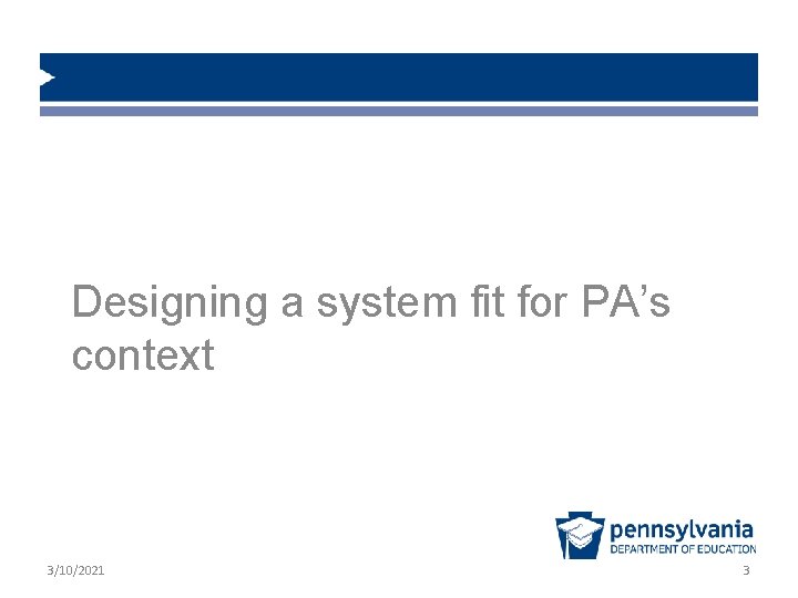 Designing a system fit for PA’s context 3/10/2021 3 