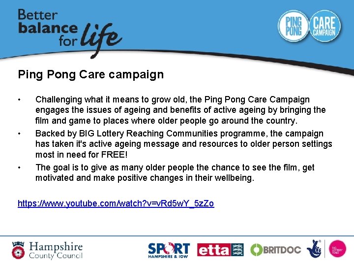 Ping Pong Care campaign • • • Challenging what it means to grow old, Ping Pong Care campaign • • • Challenging what it means to grow old,