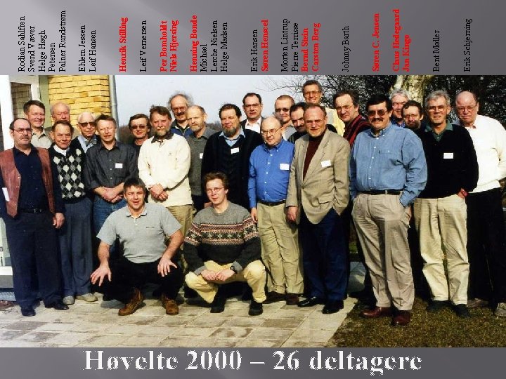 Høvelte 2000 – 26 deltagere Erik Schjerning Bent Møller Claus Hedegaard Jan Kingo Søren