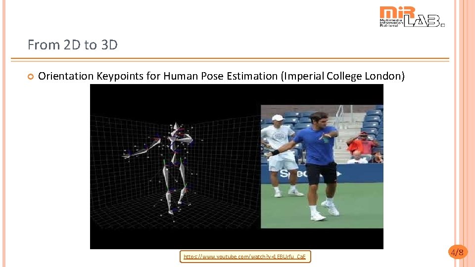 From 2 D to 3 D Orientation Keypoints for Human Pose Estimation (Imperial College