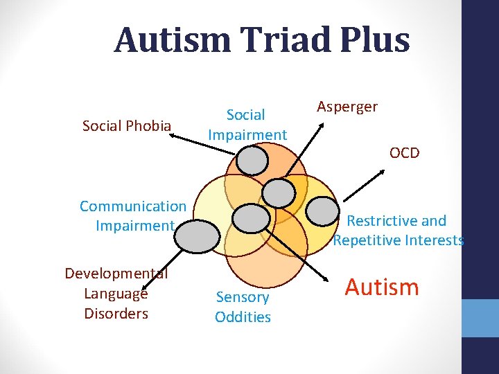 Autism Triad Plus Social Phobia Social Impairment Communication Impairment Developmental Language Disorders Asperger OCD