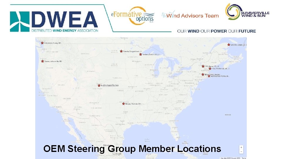 OEM Steering Group Member Locations 