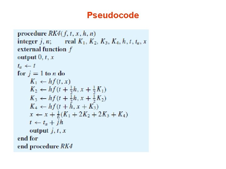 Pseudocode 