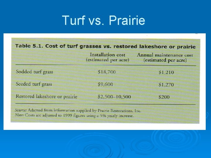 Turf vs. Prairie 