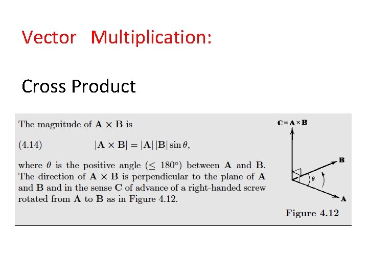 Vector Multiplication: Cross Product 