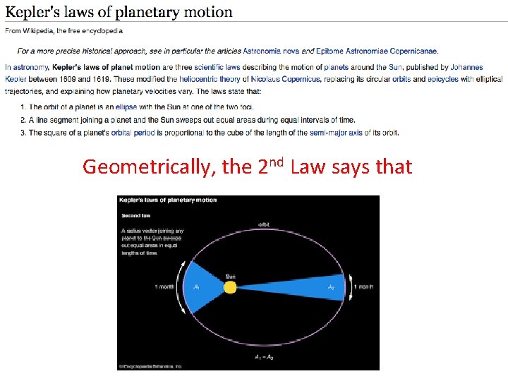 Geometrically, the 2 nd Law says that 