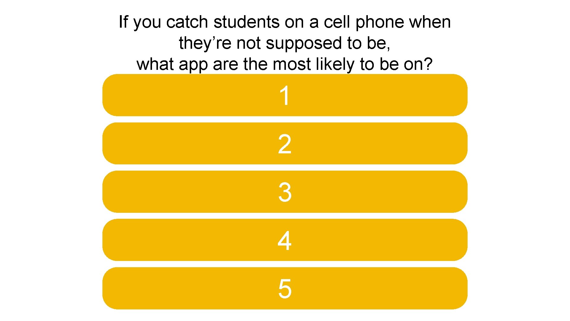 If you catch students on a cell phone when they’re not supposed to be,