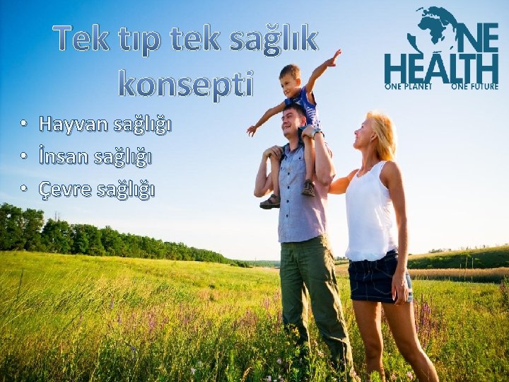 Tek tıp tek sağlık konsepti • Hayvan sağlığı • İnsan sağlığı • Çevre sağlığı