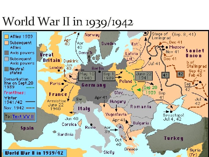 World War II in 1939/1942 World War II in 1939/1942