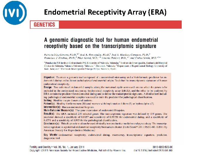 Endometrial Receptivity Array (ERA) 