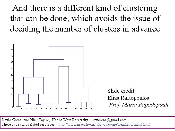 And there is a different kind of clustering that can be done, which avoids