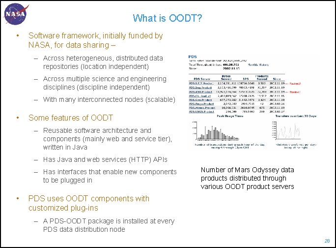 What is OODT? • Software framework, initially funded by NASA, for data sharing –