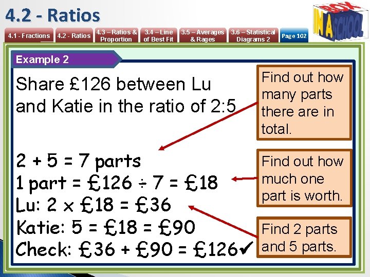 4. 2 - Ratios 4. 1 - Fractions 4. 2 - Ratios 4. 3 4. 2 - Ratios 4. 1 - Fractions 4. 2 - Ratios 4. 3