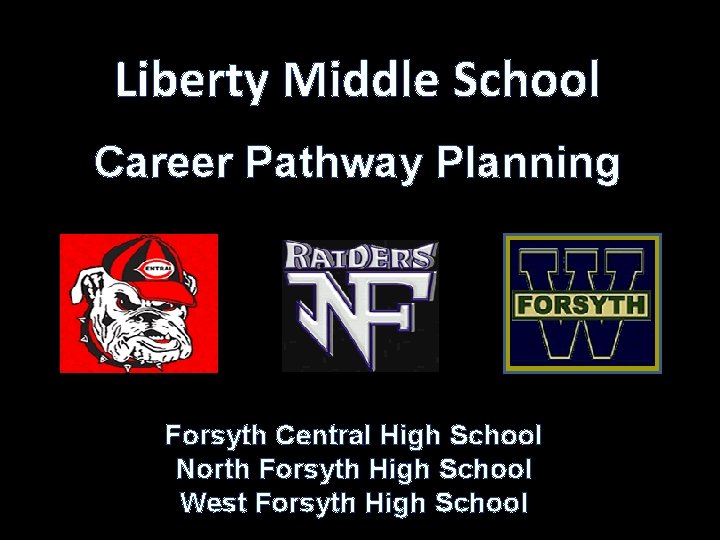 Liberty Middle School Career Pathway Planning Forsyth Central High School North Forsyth High School