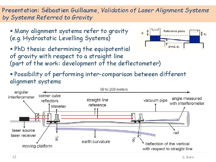 Presentation: Sébastien Guillaume, Validation of Laser Alignment Systems by Systems Referred to Gravity §