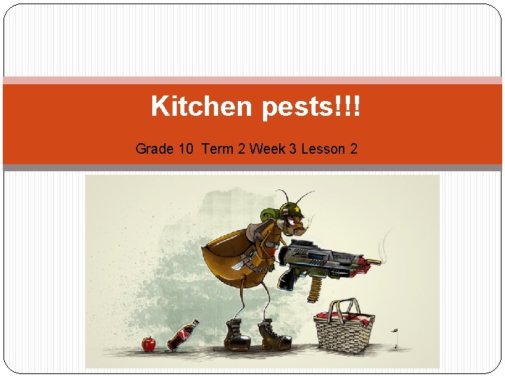 Kitchen pests!!! Grade 10 Term 2 Week 3 Lesson 2 