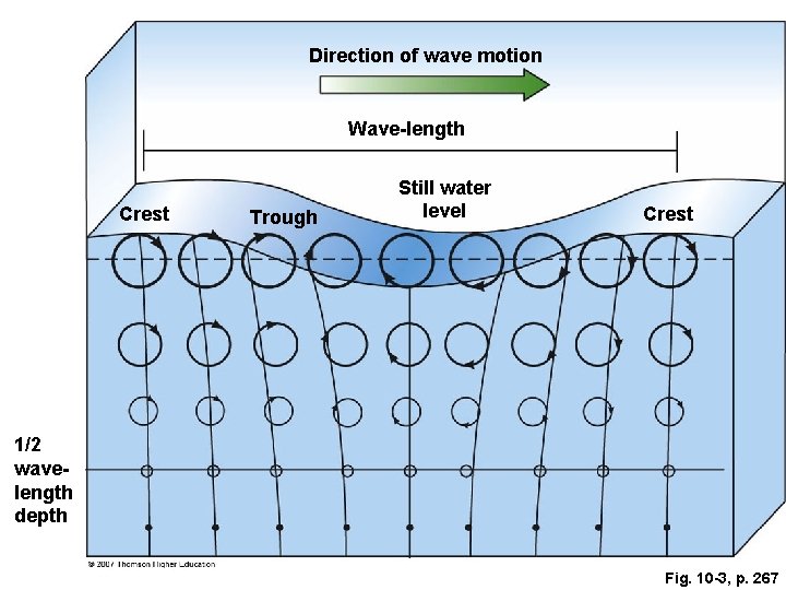 Direction of wave motion Wave-length Crest Trough Still water level Crest 1/2 wavelength depth Direction of wave motion Wave-length Crest Trough Still water level Crest 1/2 wavelength depth