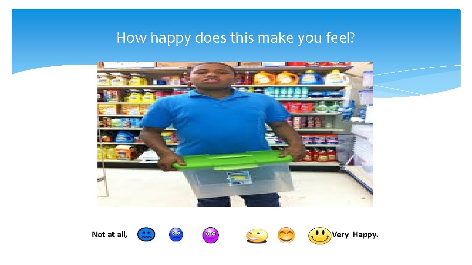 How happy does this make you feel? Not at all, Very Happy. 