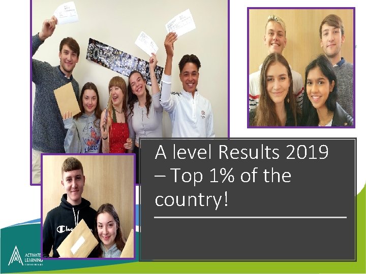 A level Results 2019 – Top 1% of the country! 