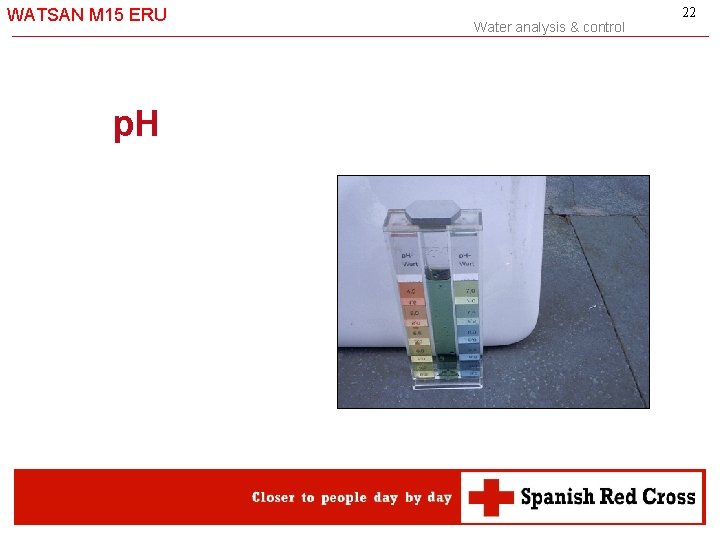 WATSAN M 15 ERU p. H Water analysis & control 22 