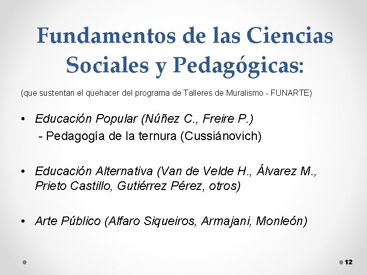 Fundamentos de las Ciencias Sociales y Pedagógicas: (que sustentan el quehacer del programa de