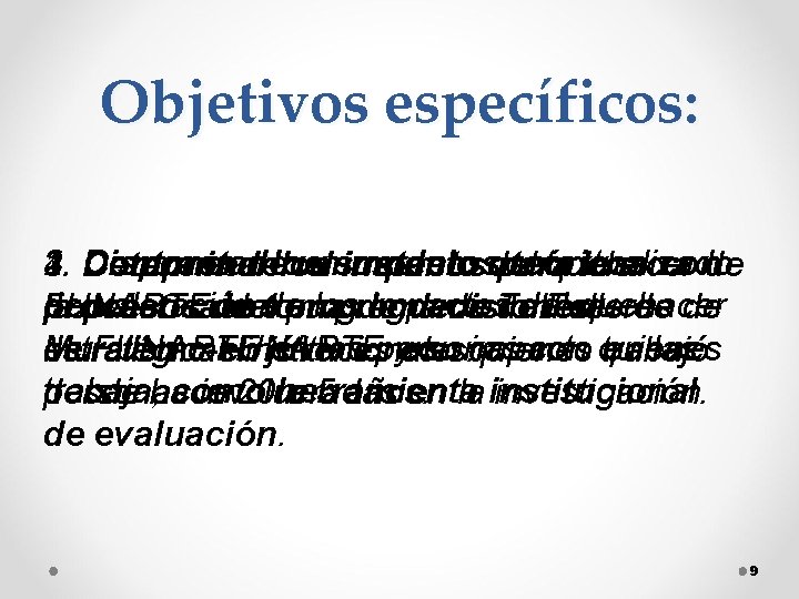 Objetivos específicos: 2. un modelo contextualizado 1. Disponer Contrastardelos teóricos 3. 4. Comprender Determinar