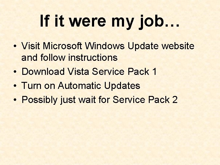 ms vista service pack 1