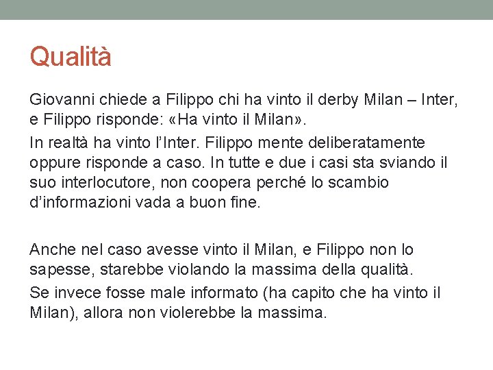 Qualità Giovanni chiede a Filippo chi ha vinto il derby Milan – Inter, e Qualità Giovanni chiede a Filippo chi ha vinto il derby Milan – Inter, e
